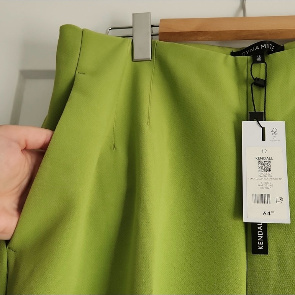 Dynamite Lime Green Women's Blazer Pantsuit Jacket - Picture 6 of 9